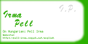 irma pell business card